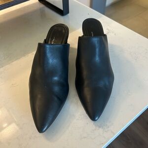 AGL Black Leather Mules